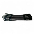Scott Performance - Chevy LS Short 525 Crate Over Valve Cover 30 OHM Fiberglass Sleeved Spark Plug Wire Set  - Black - SPW-PS-525S-1