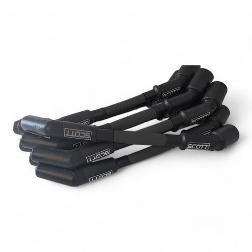 Scott Performance - Chevy LS-LT-Gen5 30 OHM Fiberglass Sleeved Spark Plug Wire Set  - Black - SPW-PS-LT-GEN5-1