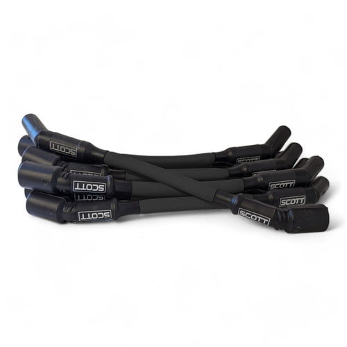 Scott Performance - Chevy LS Truck 30 OHM Fiberglass Sleeved Spark Plug Wire Set  - Black - SPW-PS-LS-T-1