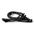 Scott Performance - Chevy LS Long 525 Crate Around Rear Under Header 30 OHM Fiberglass Sleeved Spark Plug Wire Set  - Black - SPW-PS-525L-R-1