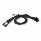 Scott Performance - Small Block Chevy 604 Crate Under Header 30 OHM Fiberglass Sleeved Spark Plug Wire Set  - Black - SPW-PS-604-1