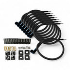 Scott Performance - Fiberglass Sleeved Spark Plug Wire Kit 30 OHM  - Black - SPW-PS-K90-1