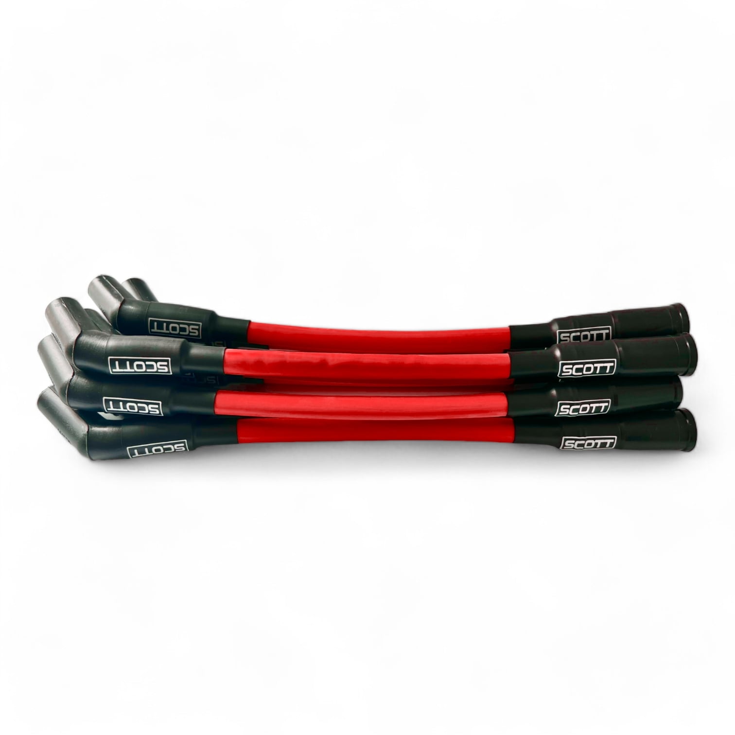 Scott Performance - Chevy Ls Short 525 Crate Over Valve Cover 300 OHM Plug Set  - Red - SPW300-CH-525S-2