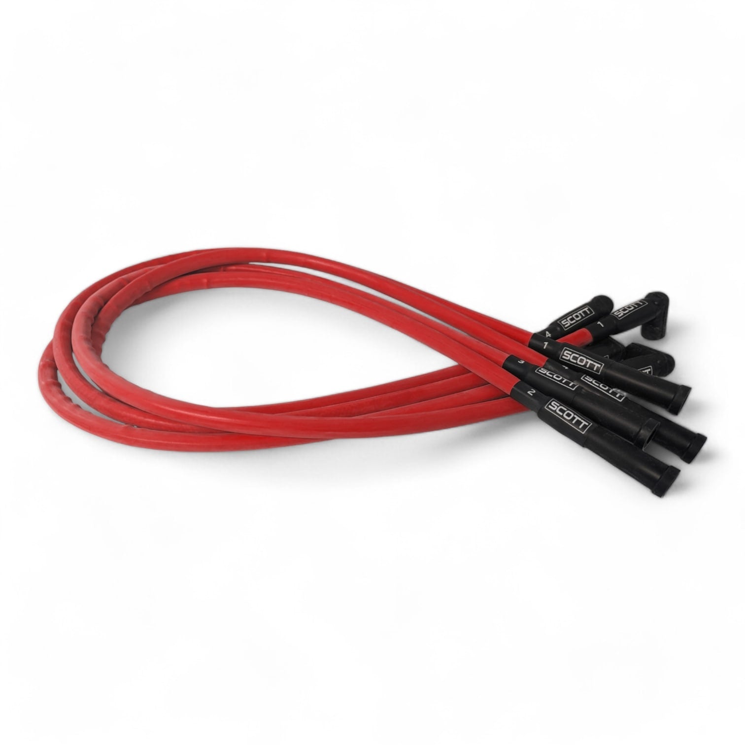 Scott Performance - Ford 2.3L 300 OHM Plug Set  - Red - SPW300-CH-23-2
