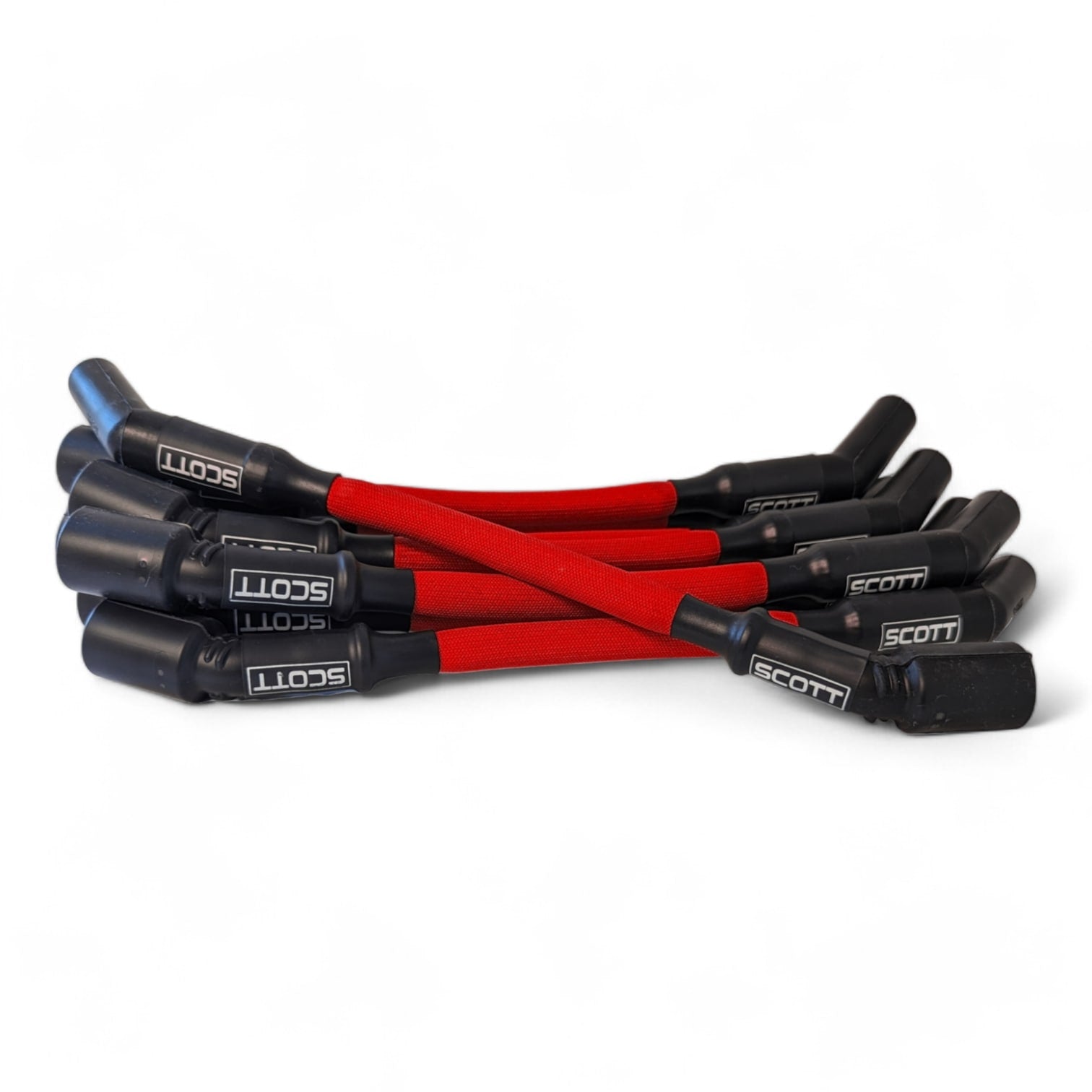 Scott Performance - Chevy LS Truck 30 OHM Fiberglass Sleeved Spark Plug Wire Set  - Red - SPW-PS-LS-T-2