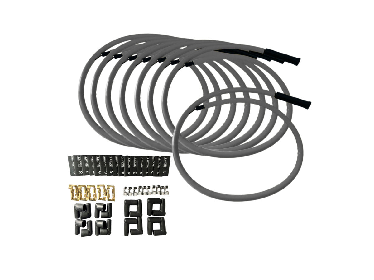 High Performance Low Ohm Silicone Sleeved Spark Plug Wire Kit - #SPW-CH-KSTR
