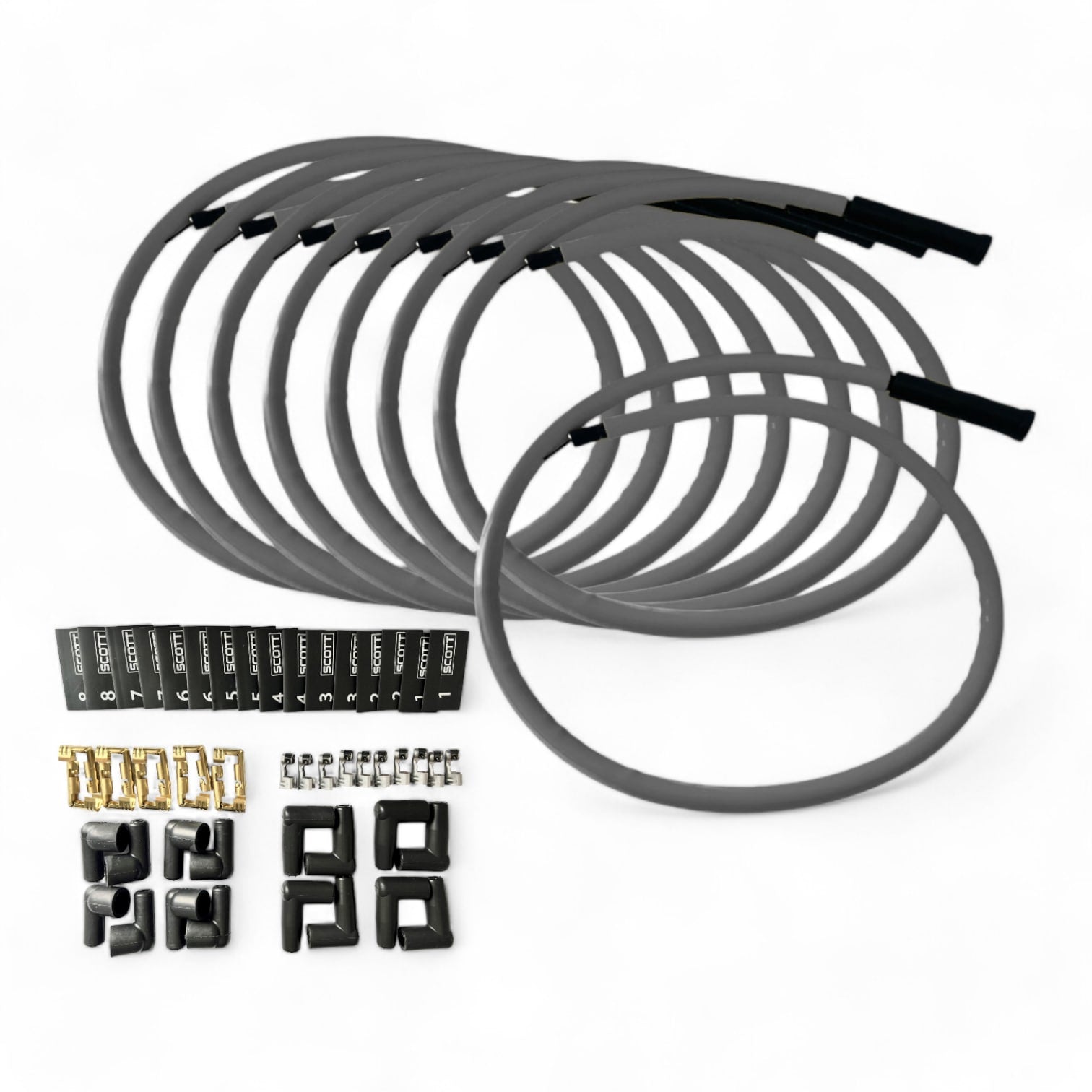 Scott Performance - Spark Plug Wire Kit 300 OHM  - Gray - SPW300-CH-KSTR-3