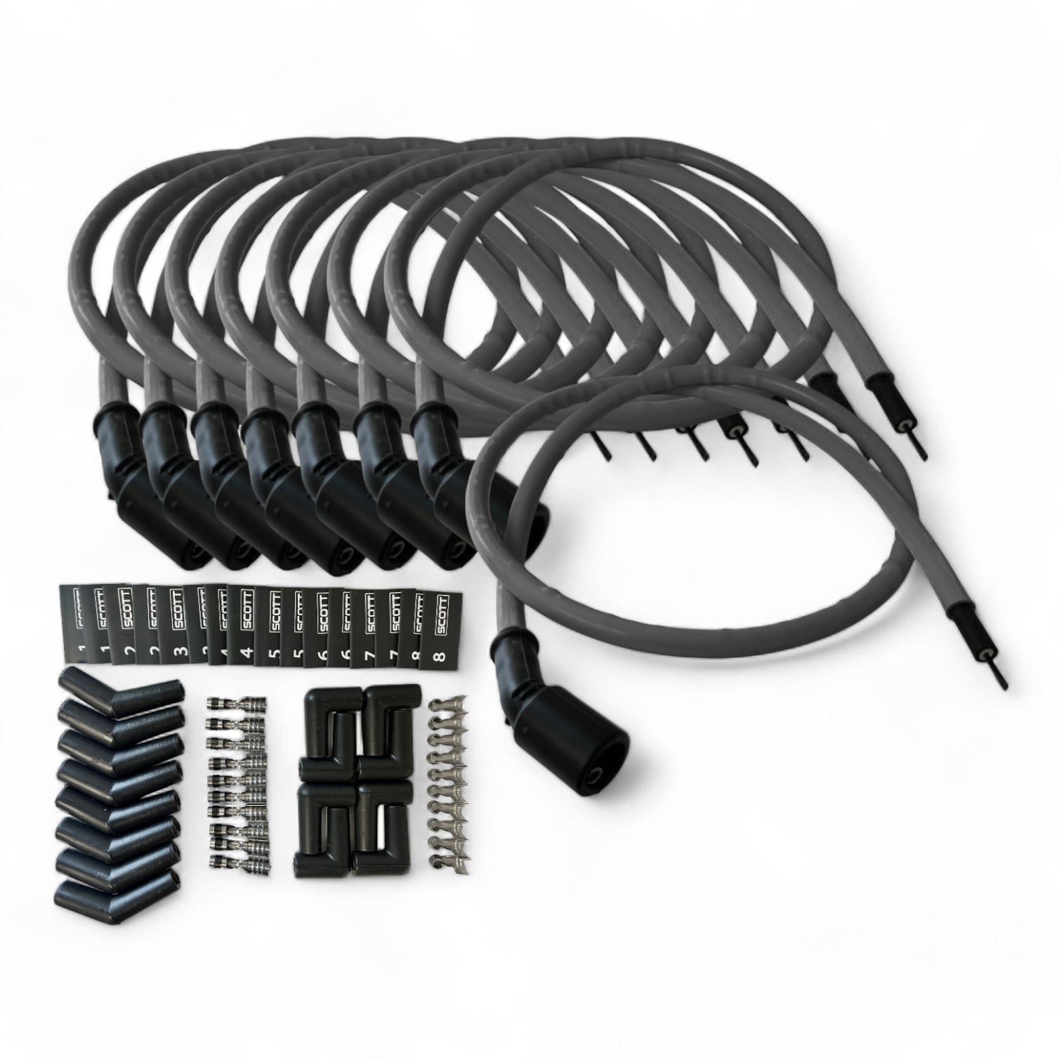 Scott Performance - Spark Plug Wire Kit 300 OHM  - Gray - SPW300-CH-LSRELO-3