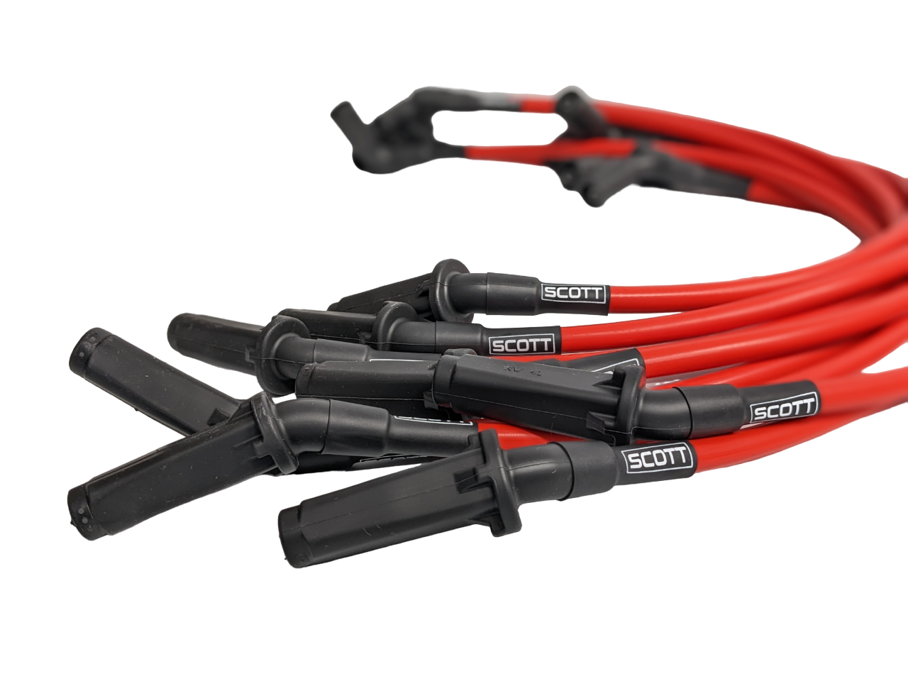 High Performance Low Ohm Silicone Sleeved Spark Plug Wire Set for 496 Mercruiser - #PSM-496MERC
