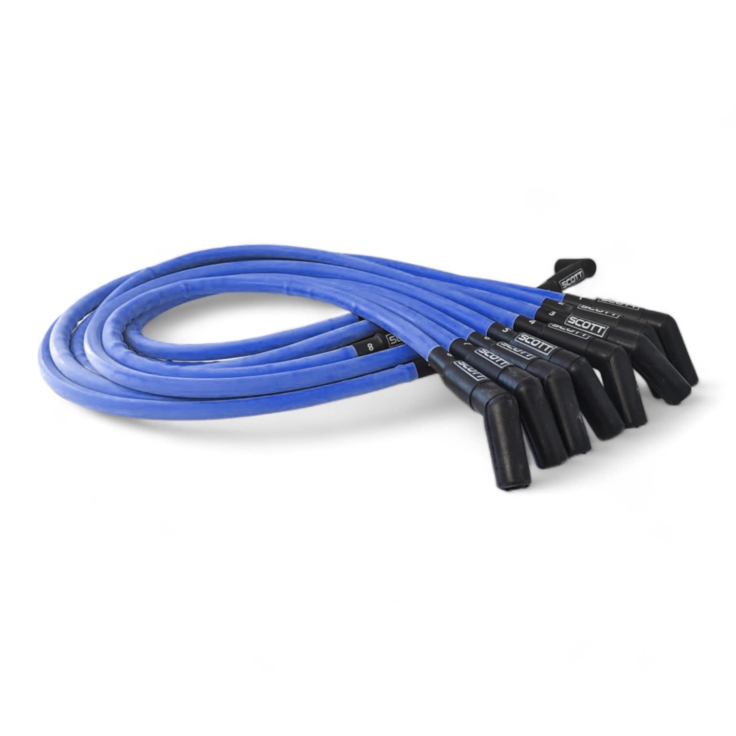 Scott Performance - Big Block Ford Over Valve Cover 300 OHM Plug Set  - Blue - SPW300-CH-429-4