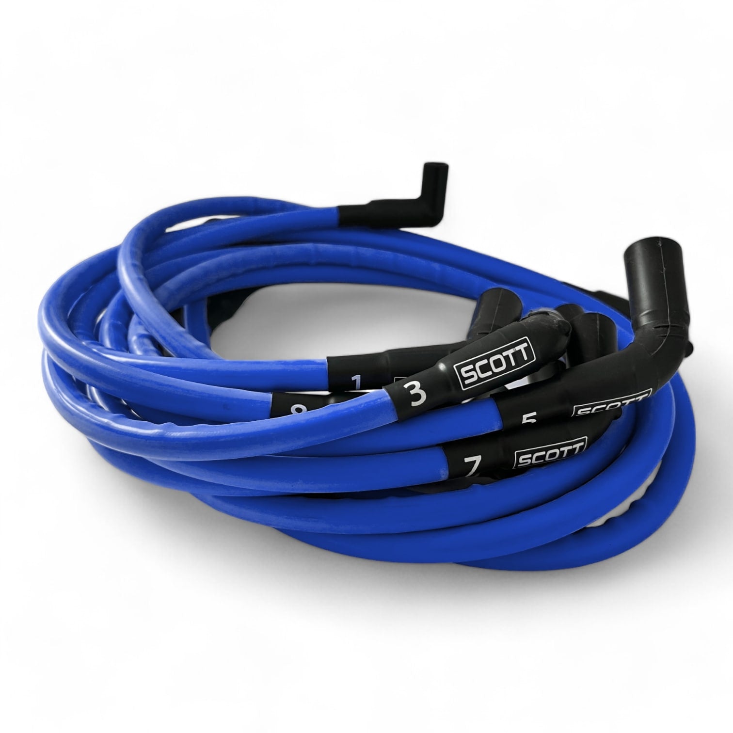 Scott Performance - Chevy Ls Long 525 Crate Around Rear Under Header 300 OHM Plug Set  - Blue - SPW300-CH-525L-R-4
