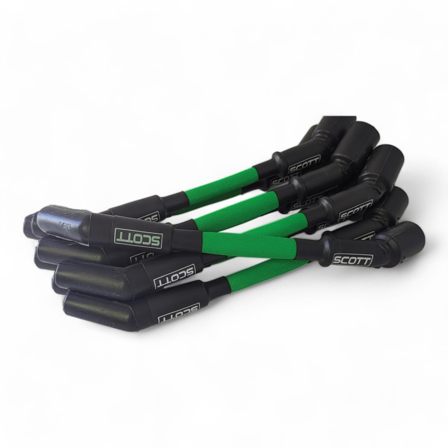 Scott Performance - Chevy LS-LT-Gen5 30 OHM Fiberglass Sleeved Spark Plug Wire Set  - Green - SPW-PS-LT-GEN5-4
