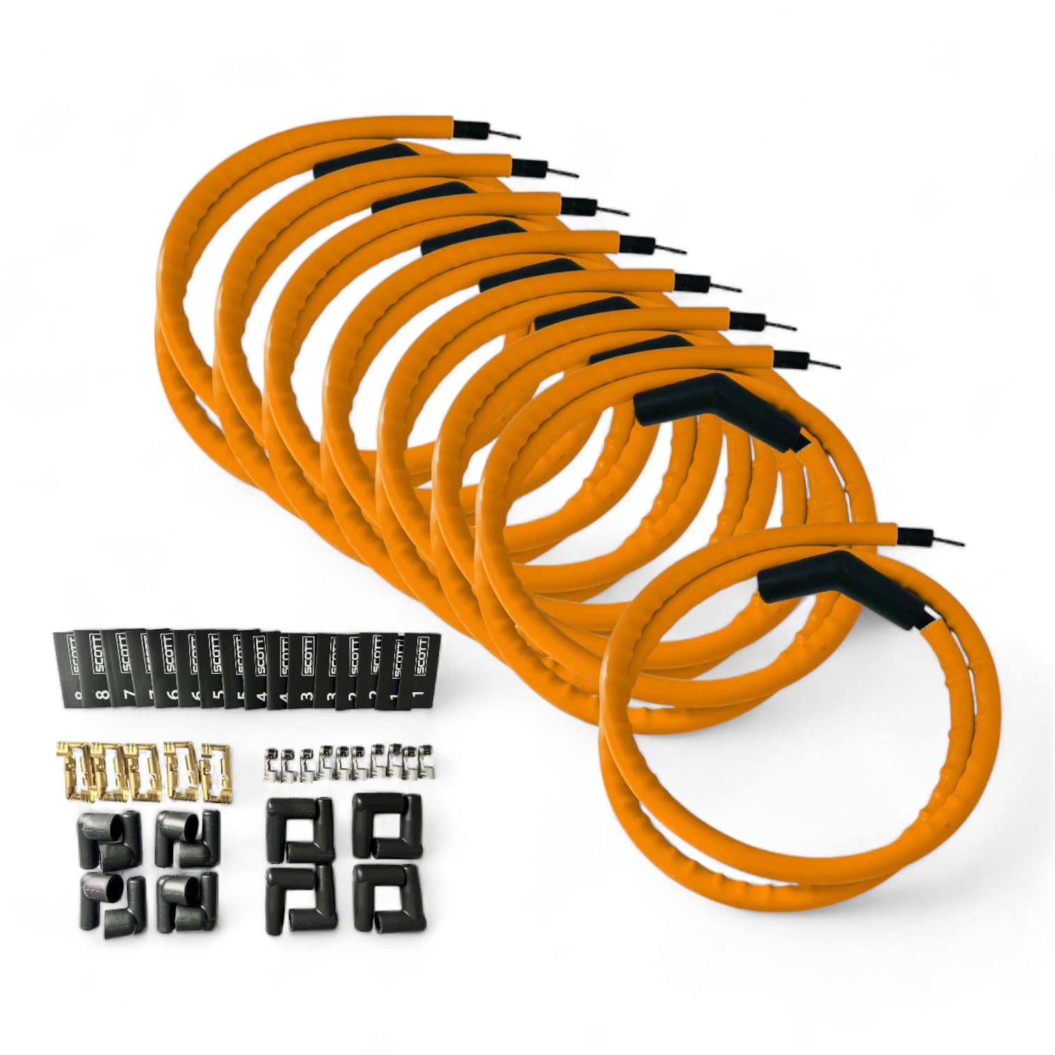 Scott Performance - Spark Plug Wire Kit 300 OHM  - Orange - SPW300-CH-K90-5