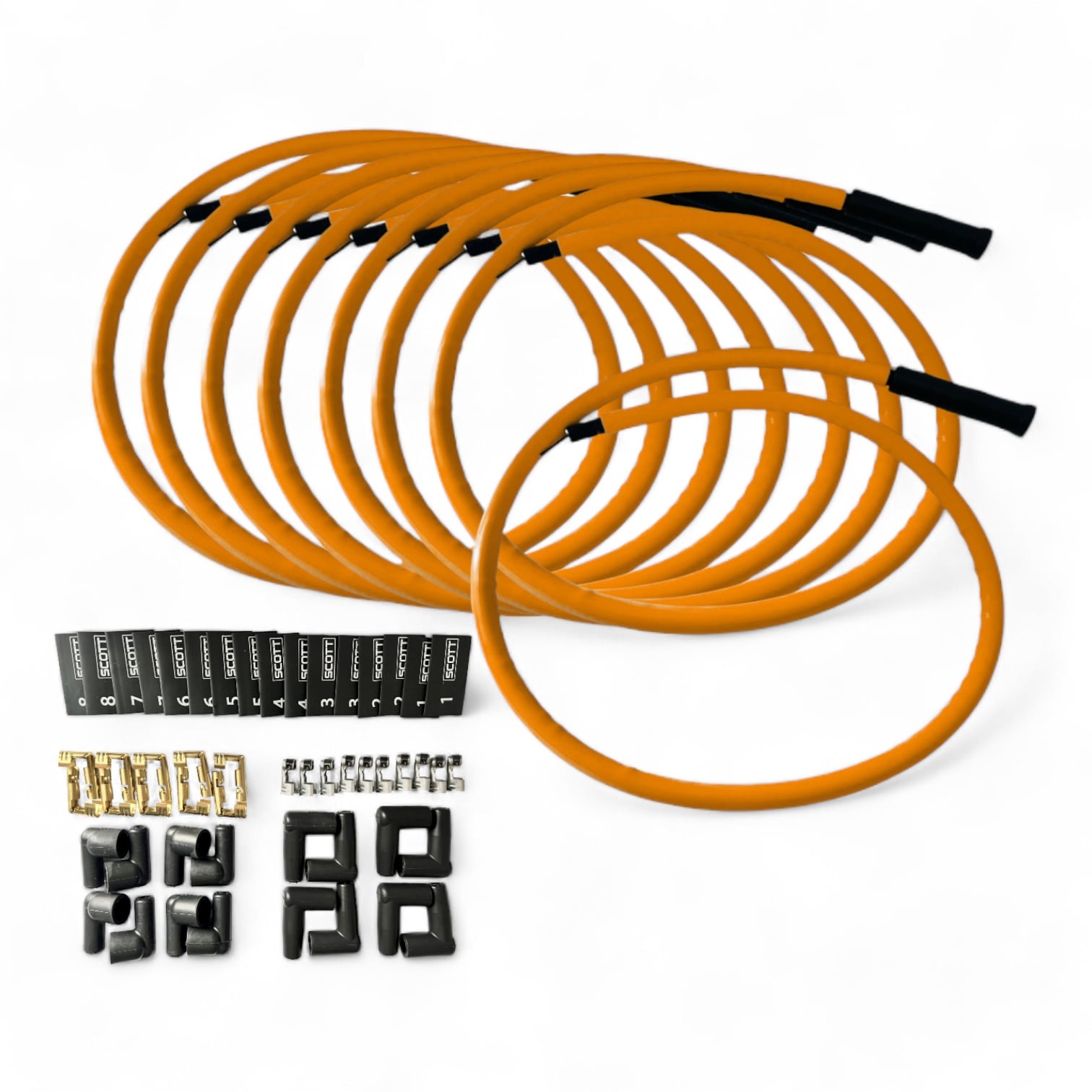 Scott Performance - Spark Plug Wire Kit 300 OHM  - Orange - SPW300-CH-KSTR-5