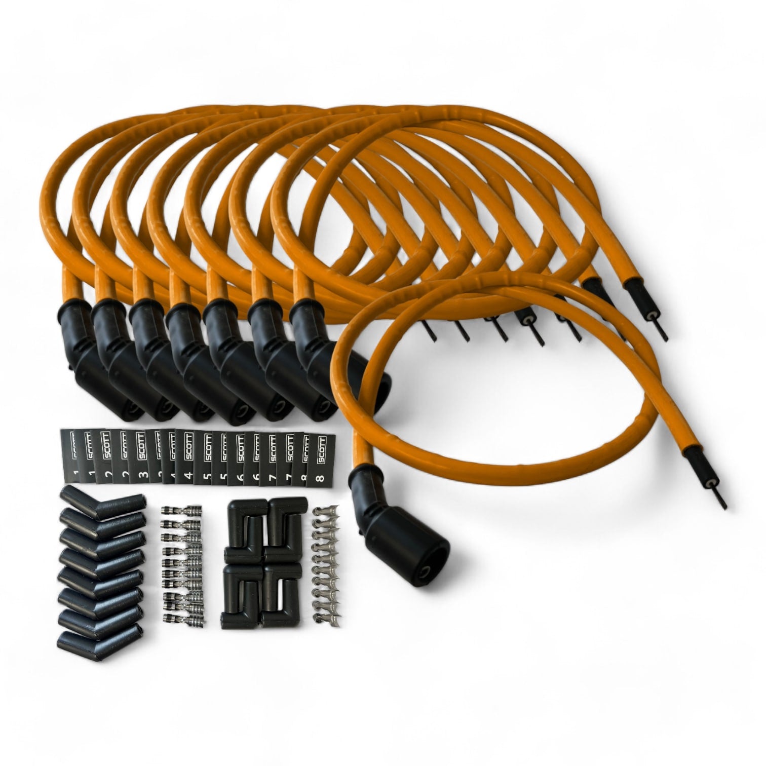Scott Performance - Spark Plug Wire Kit 300 OHM  - Orange - SPW300-CH-LSRELO-5