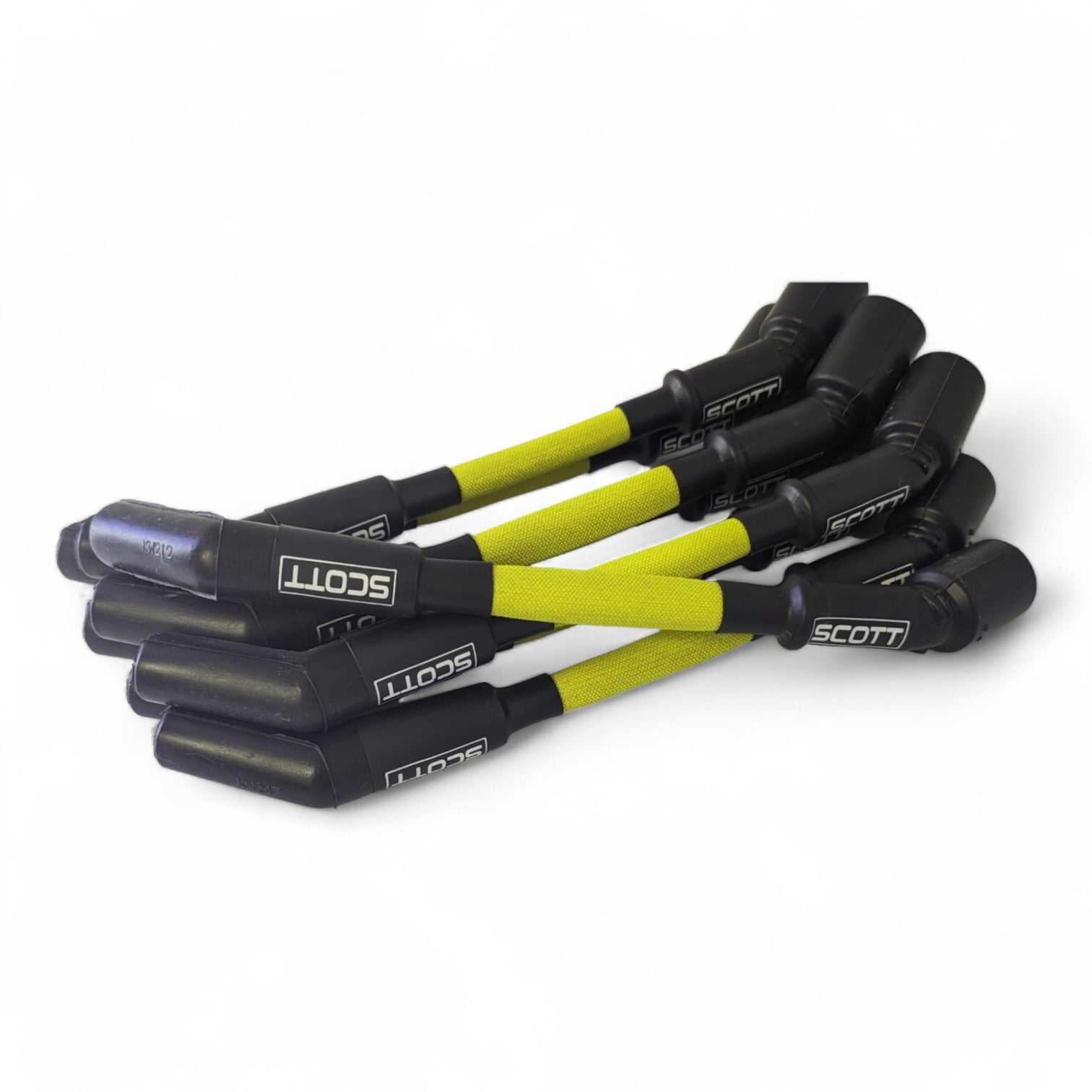 Scott Performance - Chevy LS-LT-Gen5 30 OHM Fiberglass Sleeved Spark Plug Wire Set  - Yellow - SPW-PS-LT-GEN5-5