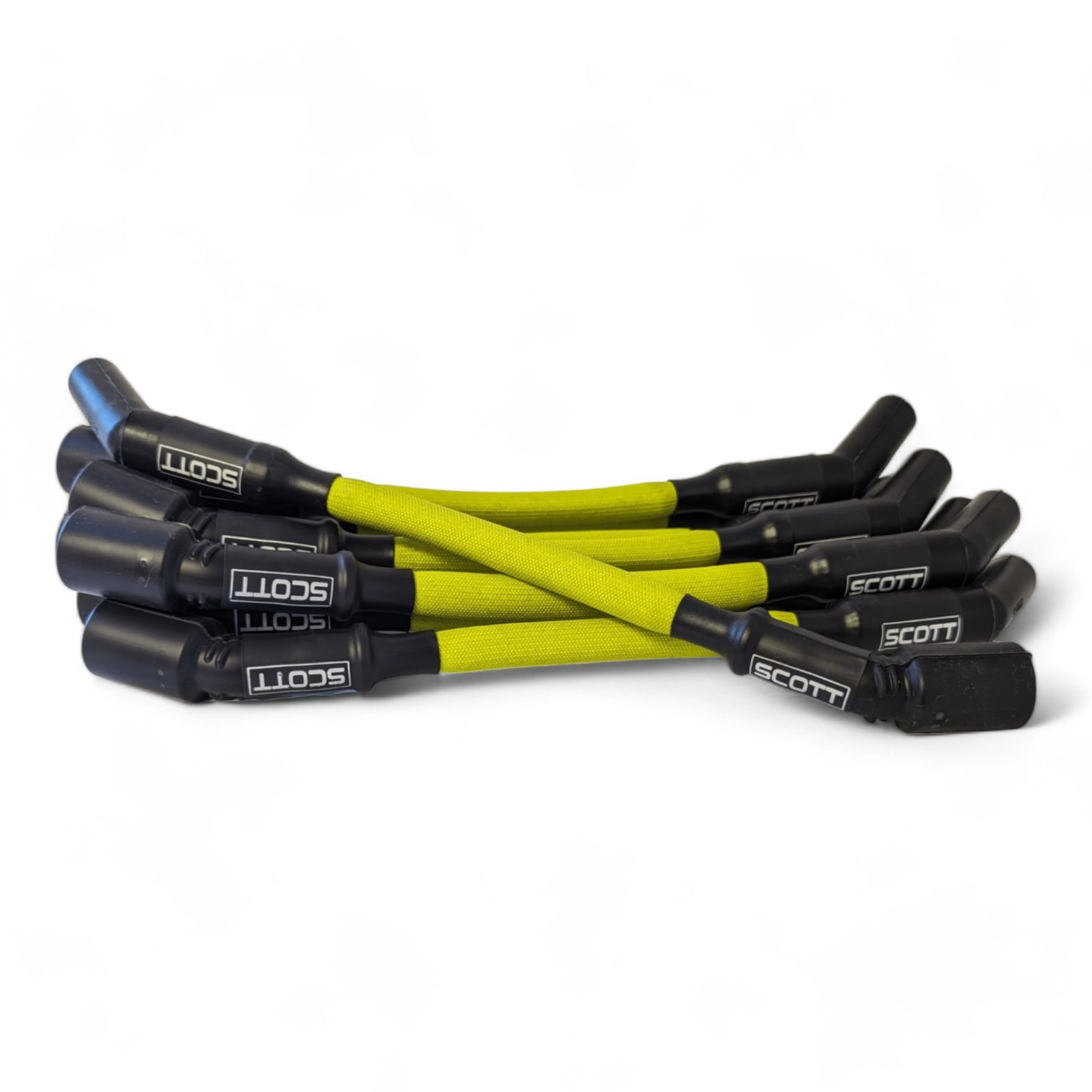Scott Performance - Chevy LS Truck 30 OHM Fiberglass Sleeved Spark Plug Wire Set  - Yellow - SPW-PS-LS-T-5