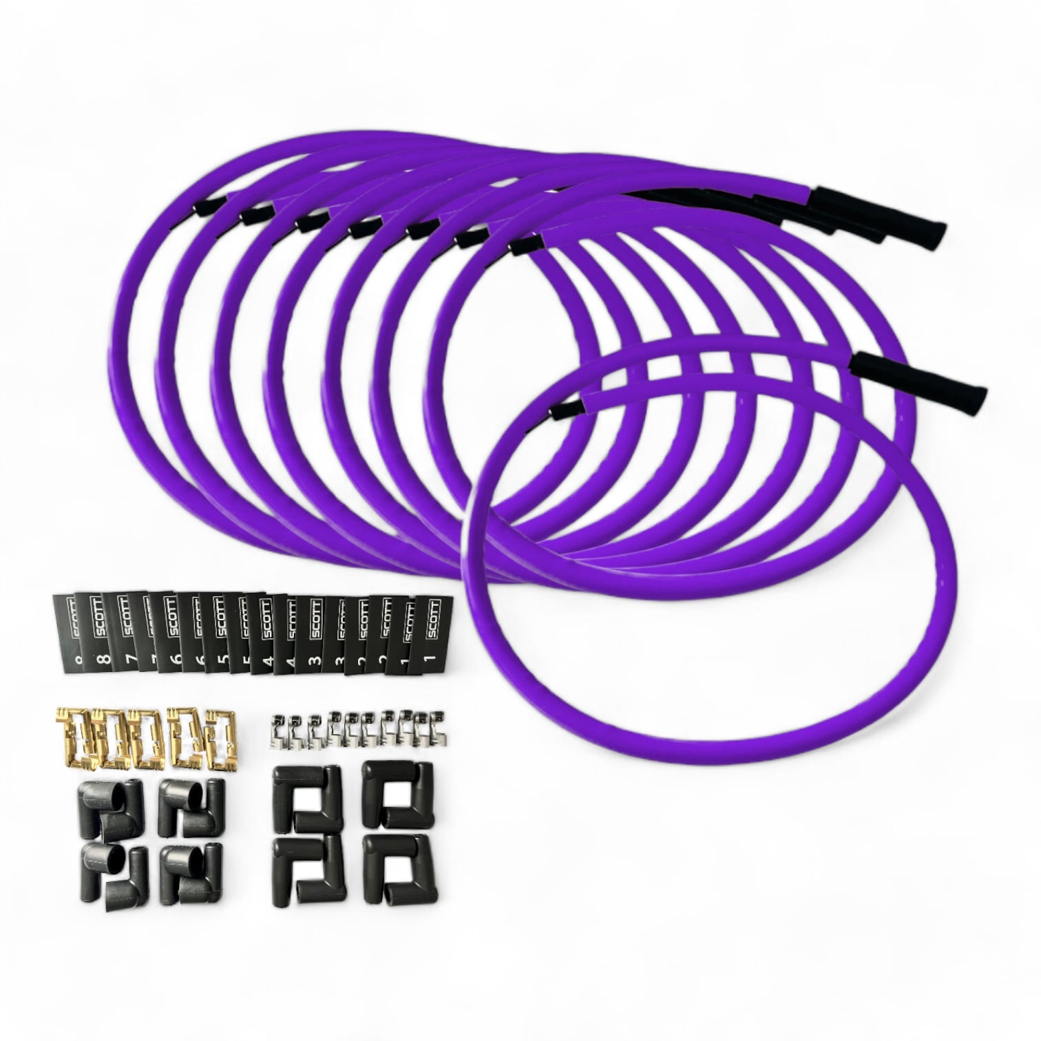 Scott Performance - Spark Plug Wire Kit 300 OHM  - Purple - SPW300-CH-KSTR-6