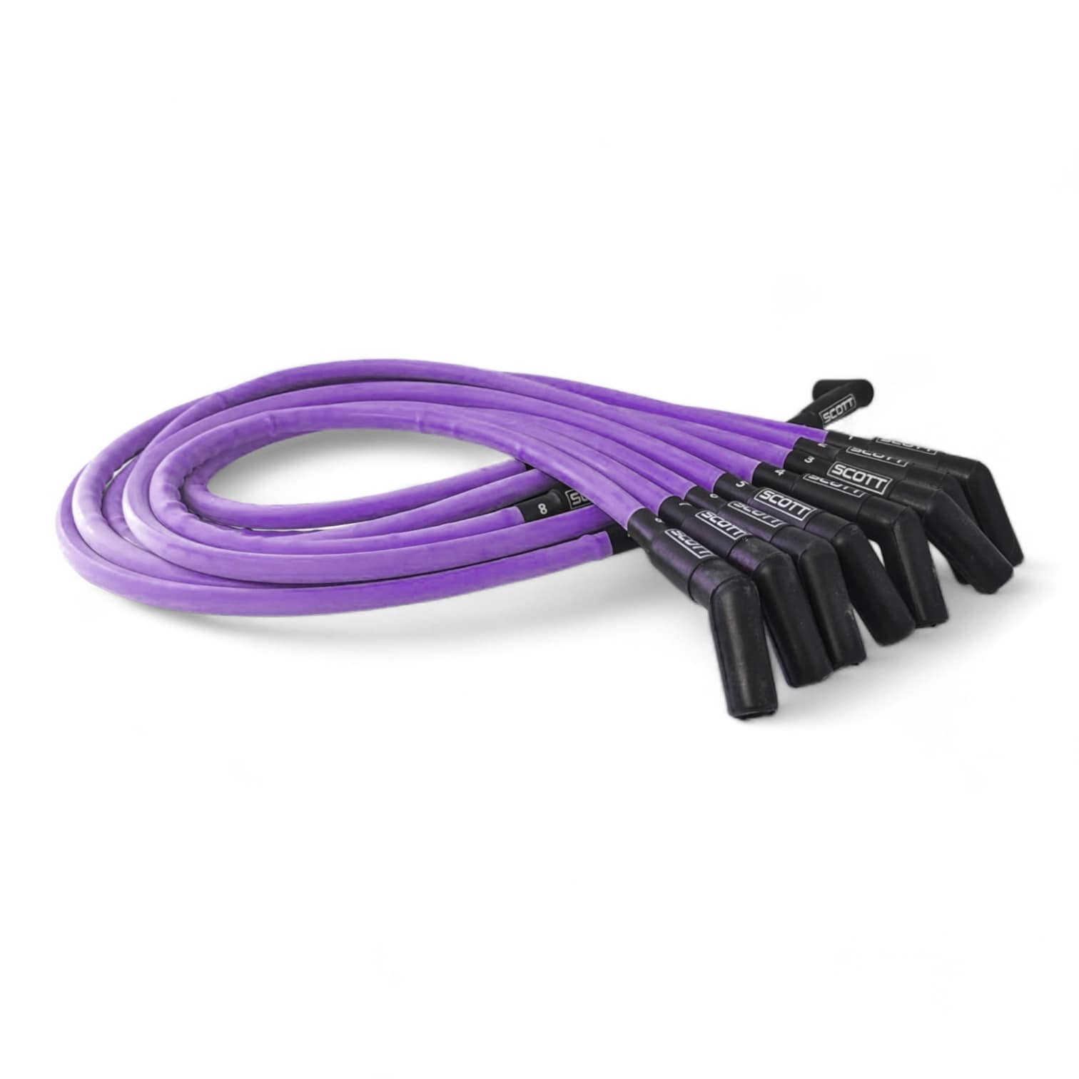 Scott Performance - Big Block Ford Over Valve Cover 300 OHM Plug Set  - Purple - SPW300-CH-429-6