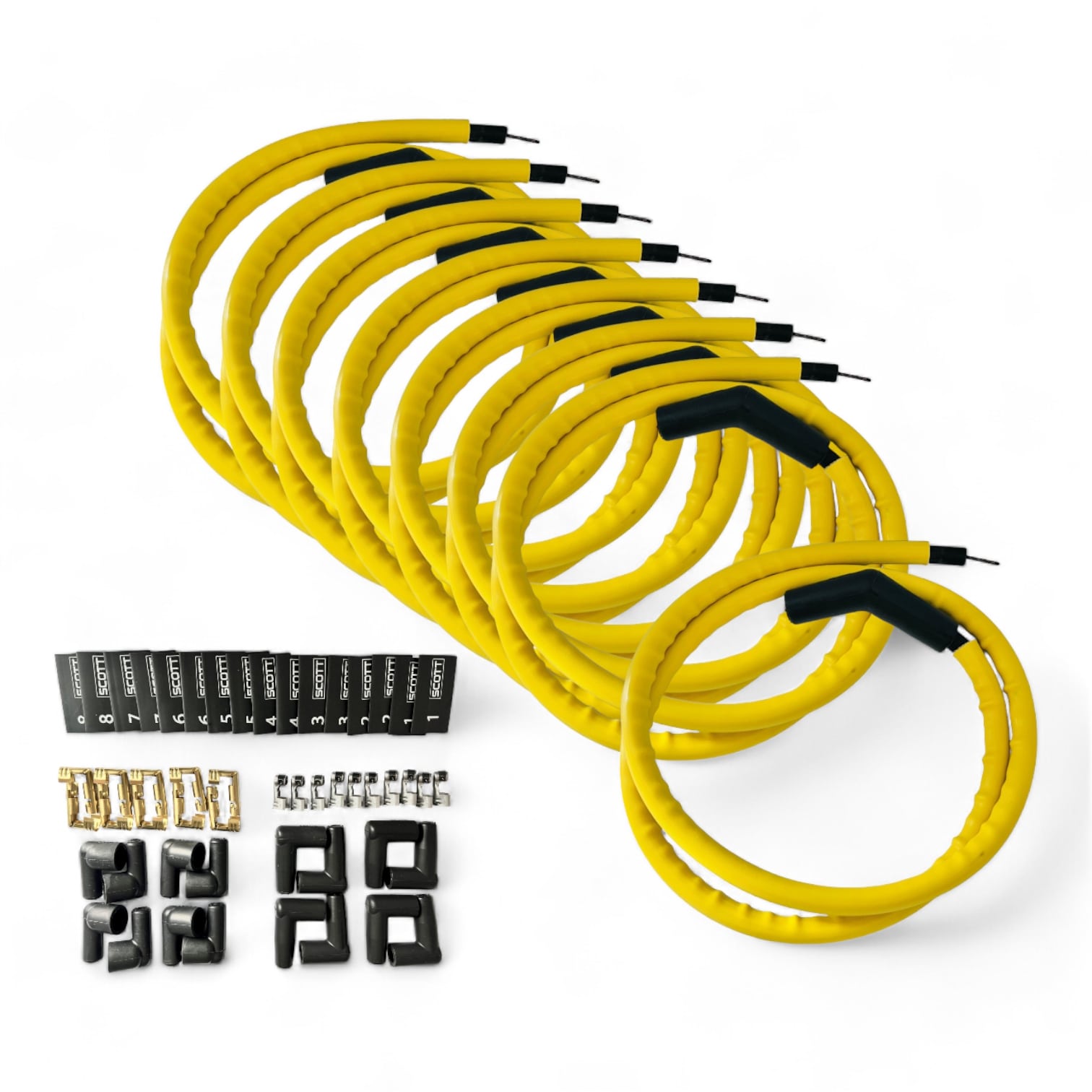 Scott Performance - Spark Plug Wire Kit 300 OHM  - Yellow - SPW300-CH-K45-7