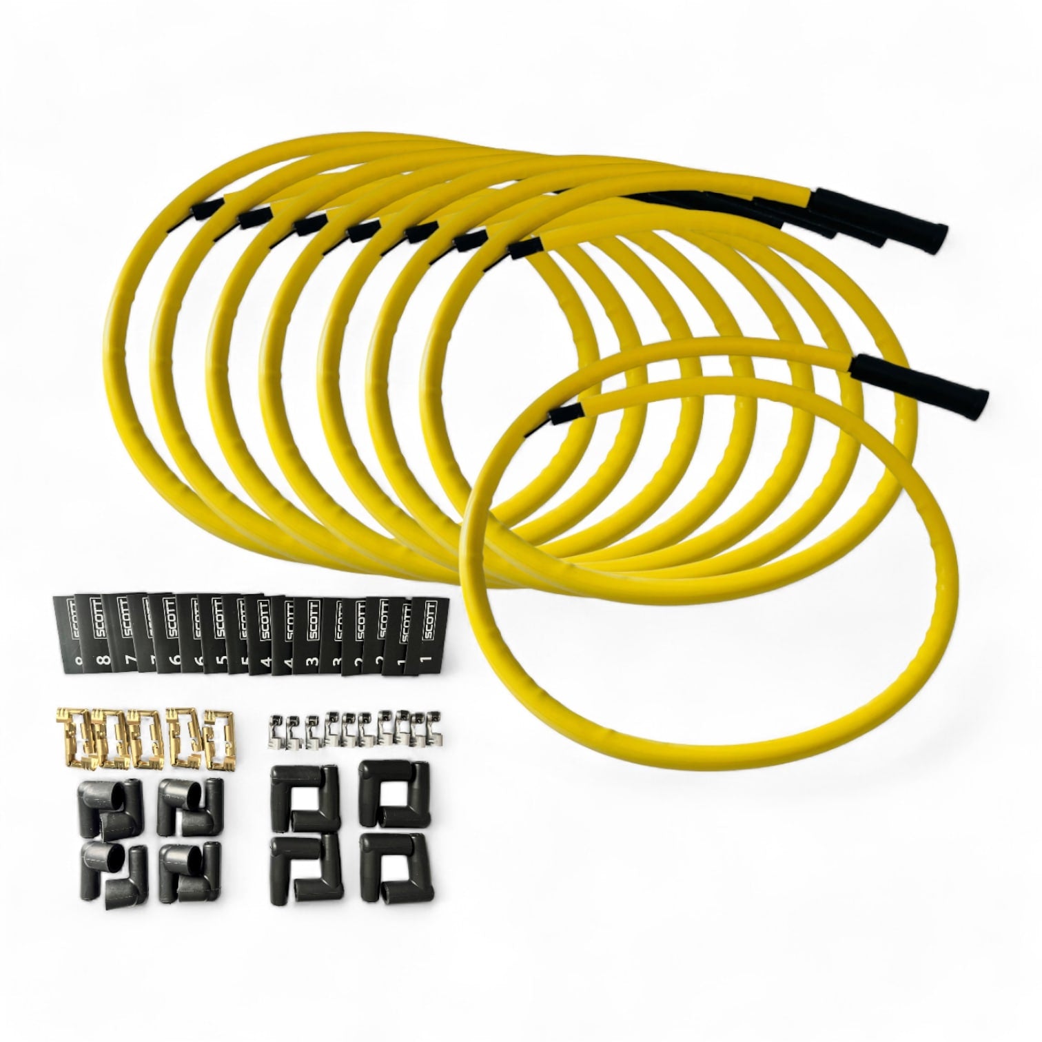 Scott Performance - Spark Plug Wire Kit 300 OHM  - Yellow - SPW300-CH-KSTR-7