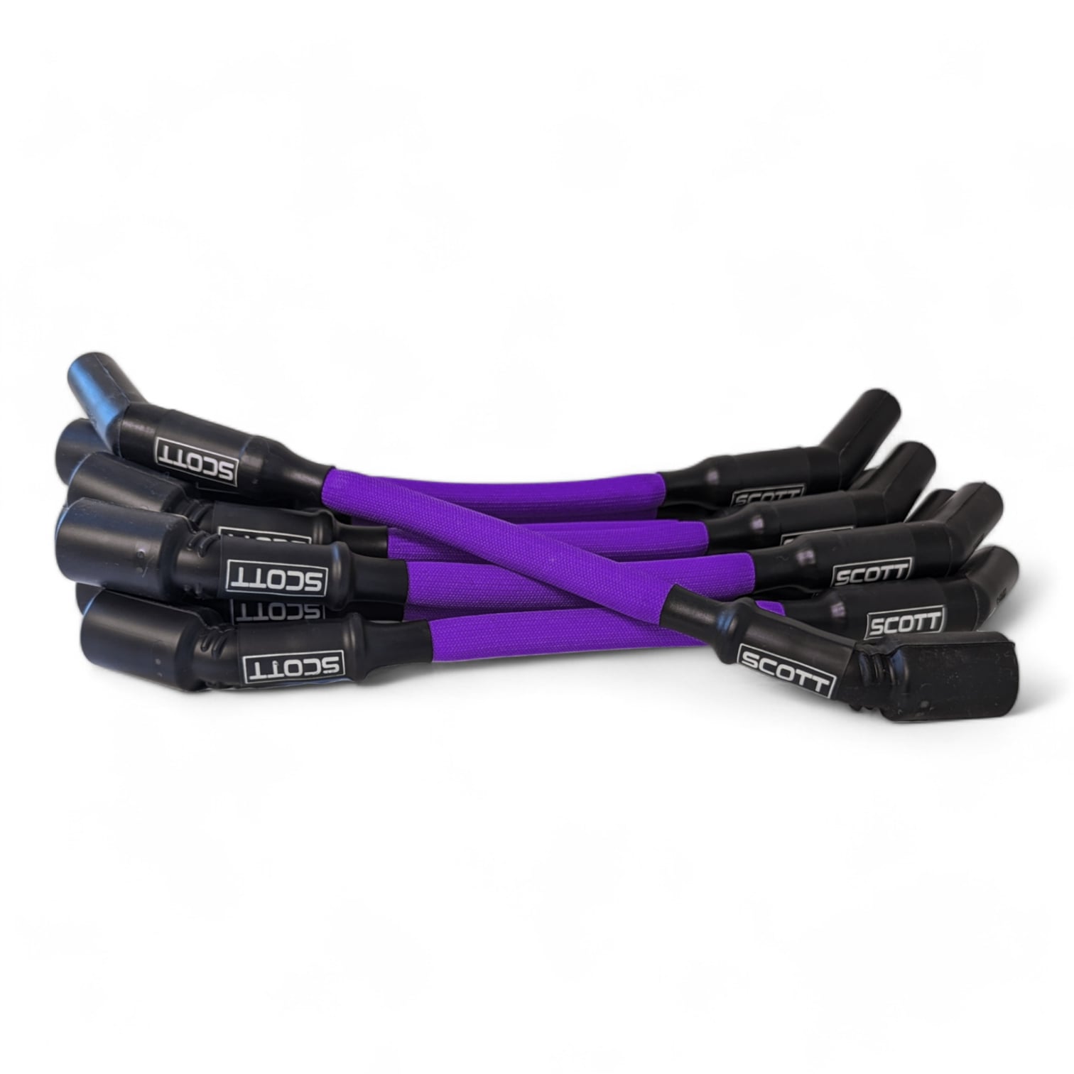 Scott Performance - Chevy LS Truck 30 OHM Fiberglass Sleeved Spark Plug Wire Set  - Purple - SPW-PS-LS-T-7