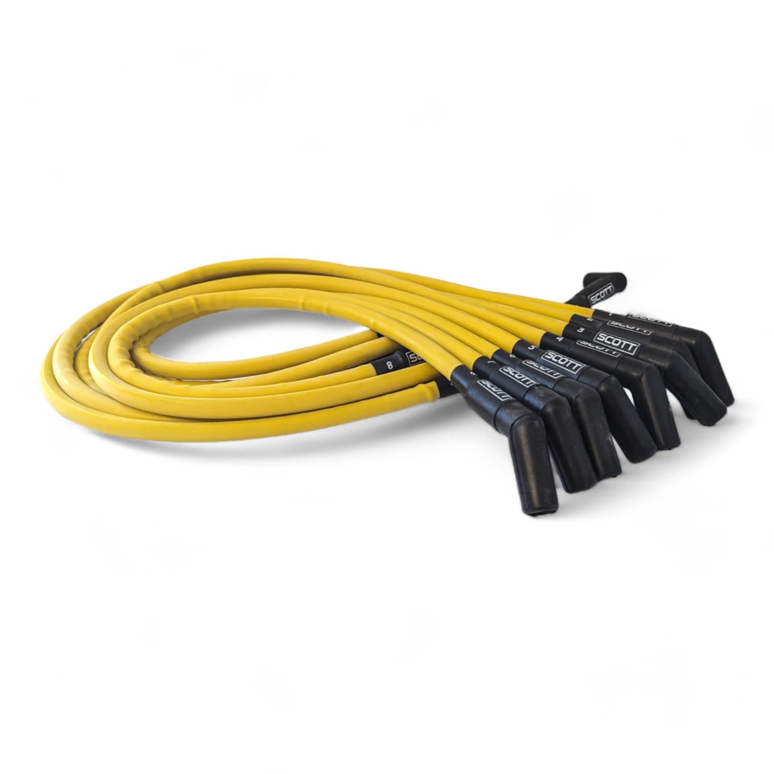 Scott Performance - Big Block Ford Over Valve Cover 300 OHM Plug Set  - Yellow - SPW300-CH-429-7