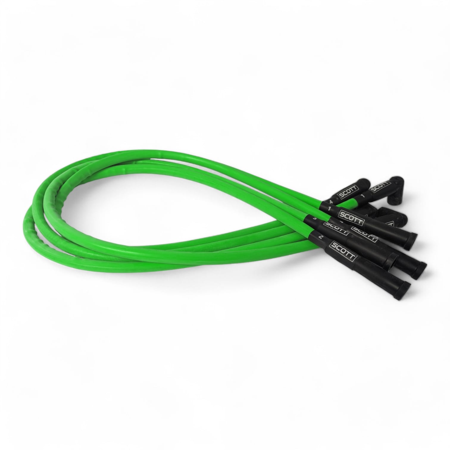 Scott Performance - Ford 2.3L 300 OHM Plug Set  - Fluorescent Green - SPW300-CH-23-8