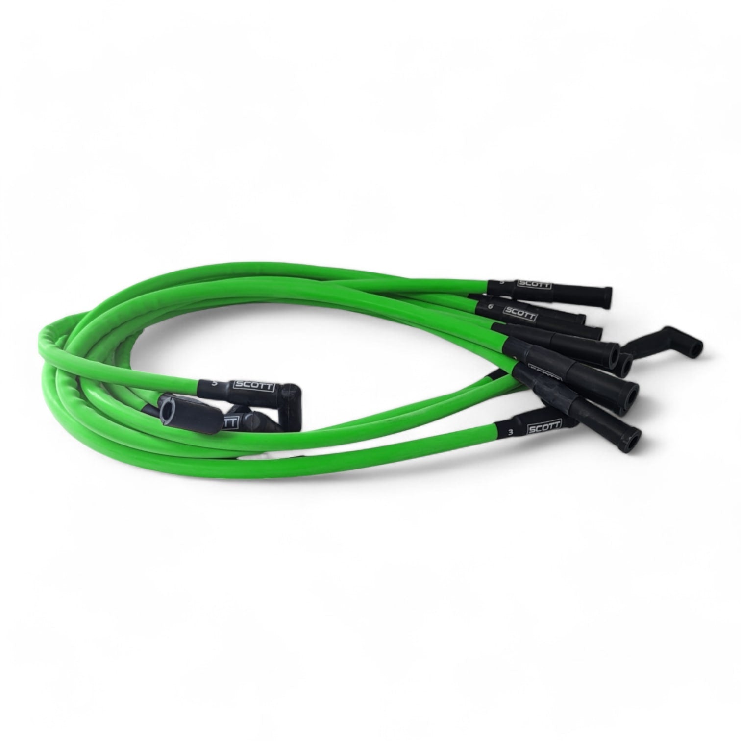 Scott Performance - Small Block Dodge 300 OHM Plug Set  - Fluorescent Green - SPW300-CH-660-8