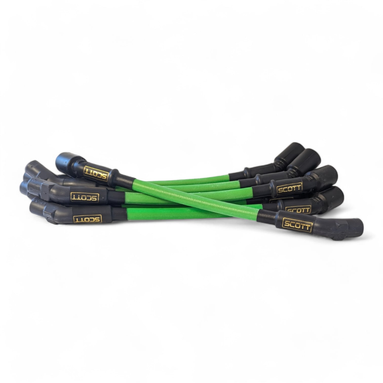 Scott Performance - 7.3 Ford Godzilla 30 OHM Plug Set  - Fluorescent Green - SPW-CH-7.3ZILLA-8