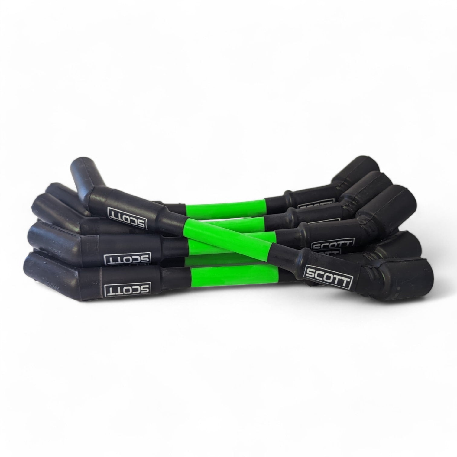 Scott Performance - Chevy Ls -Lt-Gen5 300 OHM Plug Set  - Fluorescent Green - SPW300-CH-LT-GEN5-8
