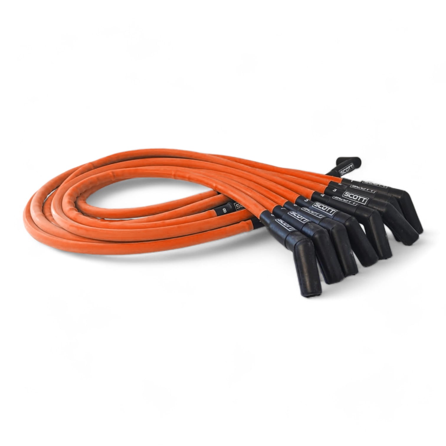 Scott Performance - Big Block Ford Over Valve Cover 300 OHM Plug Set  - Fluorescent Orange - SPW300-CH-429-9