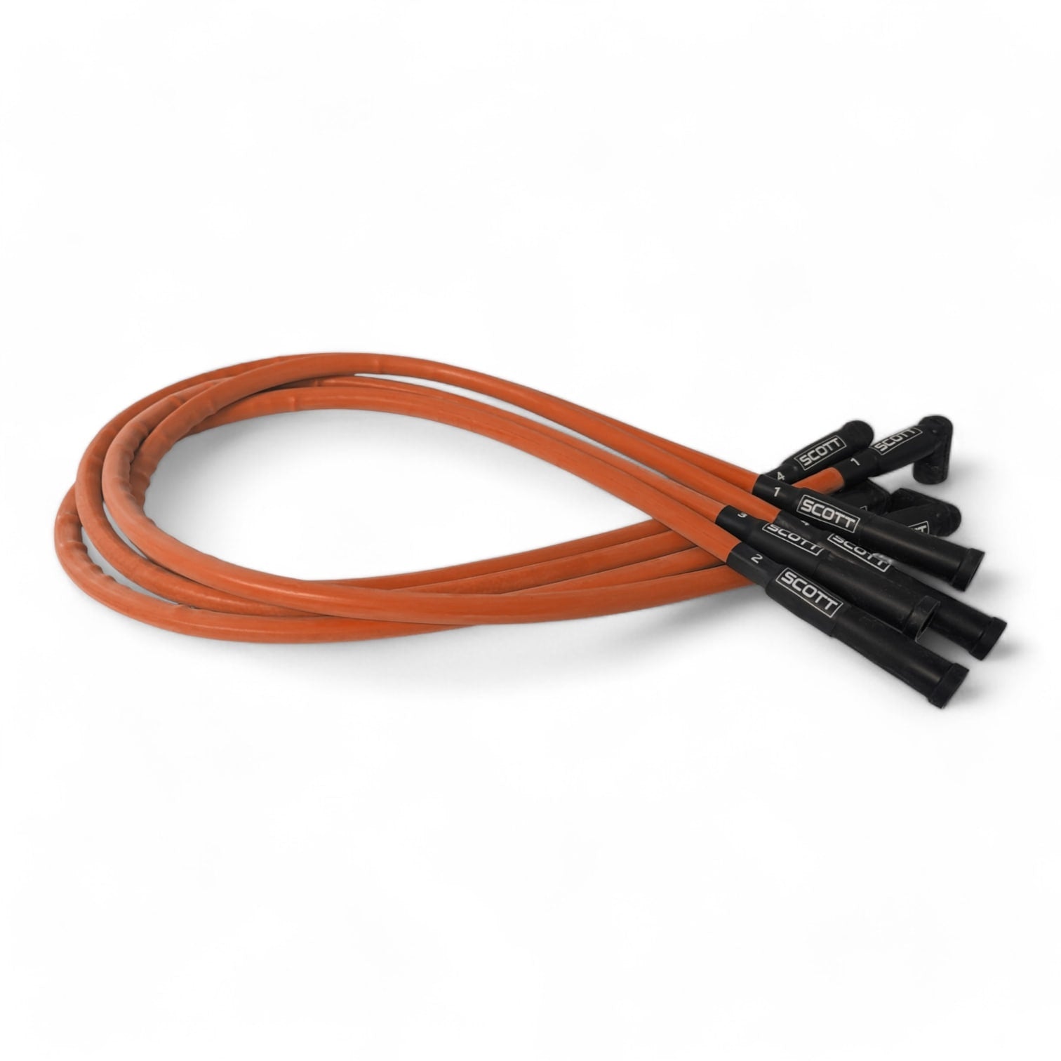 Scott Performance - Ford 2.3L 300 OHM Plug Set  - Fluorescent Orange - SPW300-CH-23-9