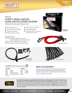 High Performance Low Ohm Silicone Sleeved Spark Plug Wire Set - Small Block Chevy - #SPW-CH-402