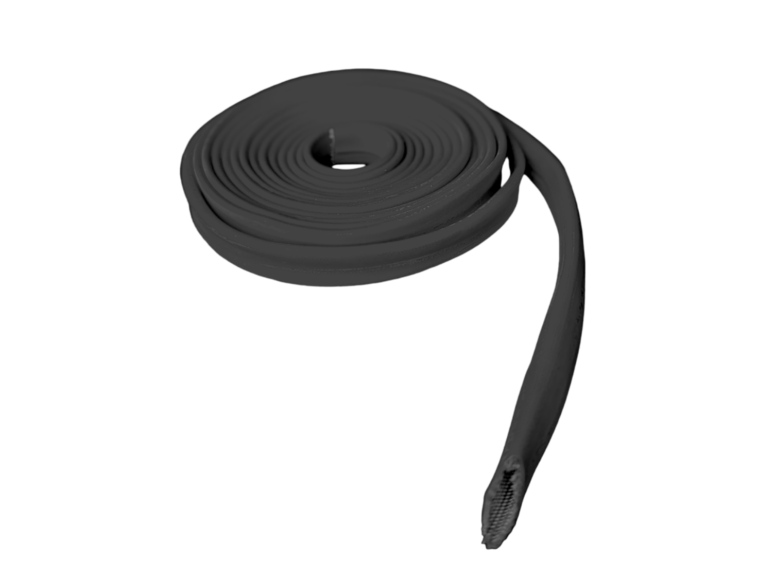 Black High Temp Silicone Coated Fiberglass Oversleeve - 25' Roll