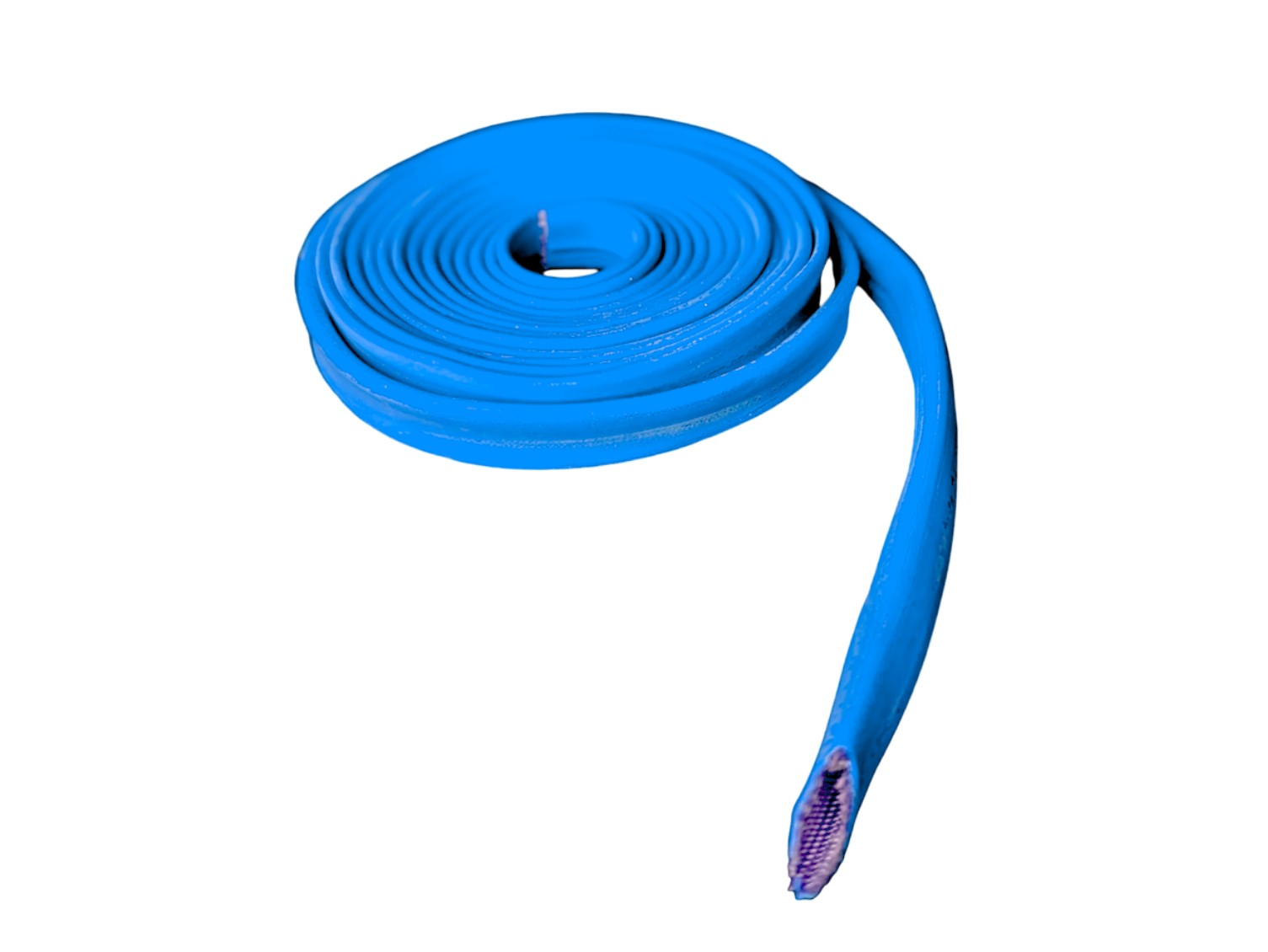 Blue High Temp Silicone Coated Fiberglass Oversleeve - 25' Roll