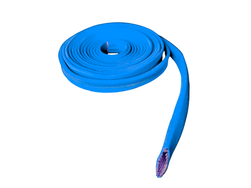 Blue High Temp Silicone Coated Fiberglass Oversleeve - 25' Roll