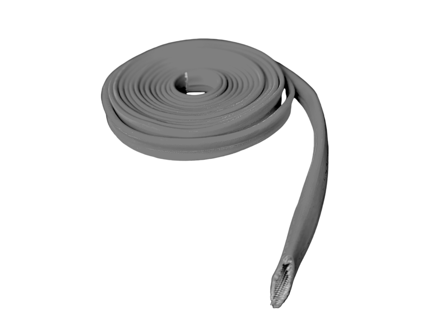 Gray High Temp Silicone Coated Fiberglass Oversleeve - 25' Roll