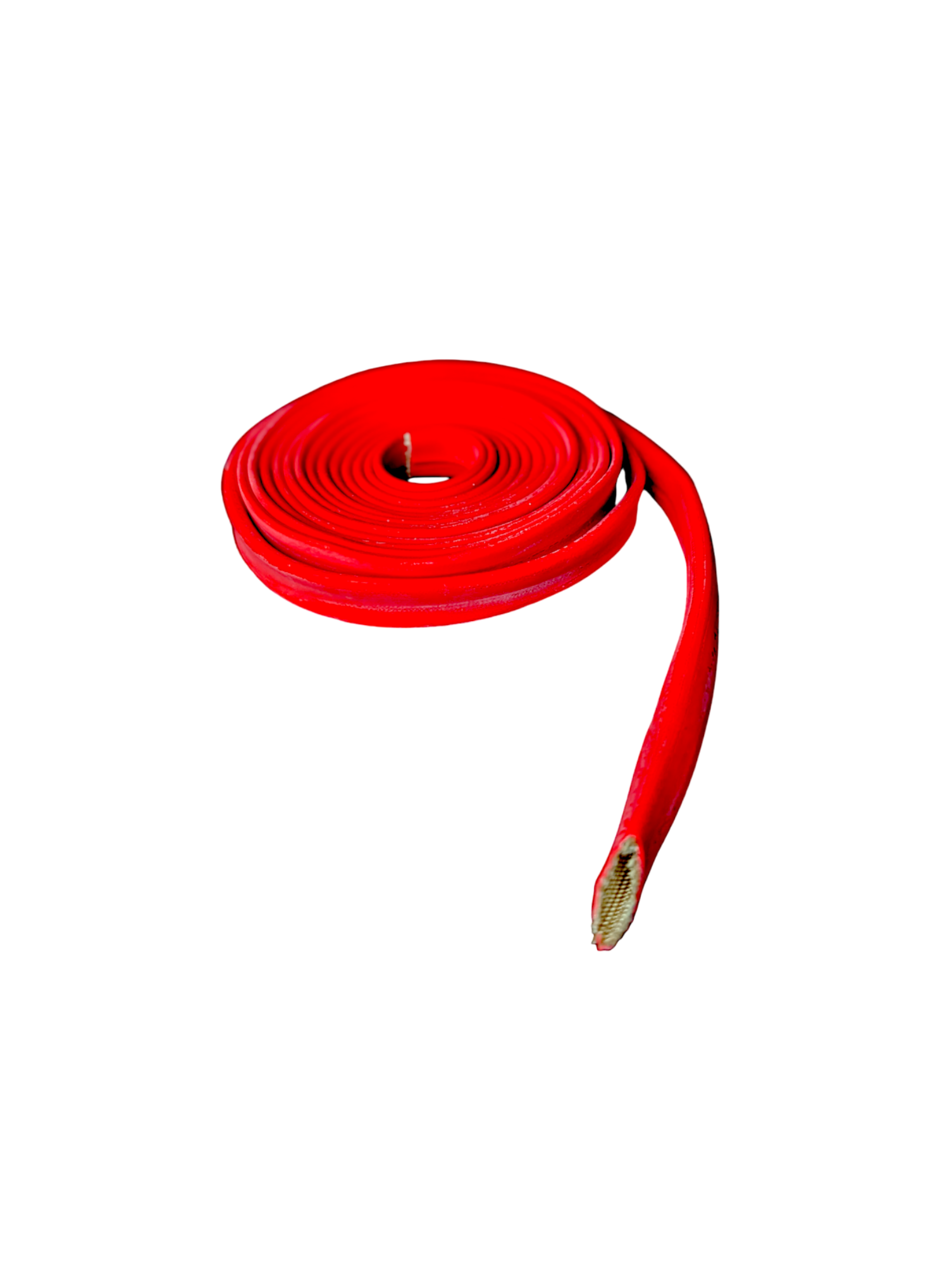 Red High Temp Silicone Coated Fiberglass Oversleeve - 25' Roll