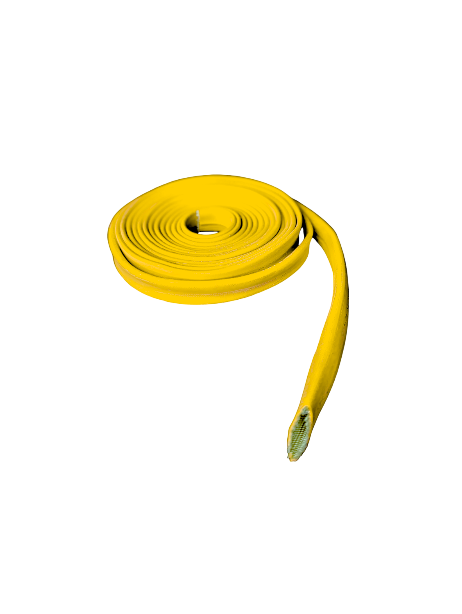 Yellow High Temp Silicone Coated Fiberglass Oversleeve - 25' Roll