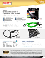 High Performance Low Ohm Non-Sleeved Spark Plug Wire Set for Small Block Chevy - #SPW-NS-407