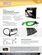 High Performance Low Ohm Silicone Sleeved Spark Plug Wire Set for Big Block Ford - #SPW-CH-430