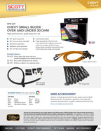 High Performance Low Ohm Non-Sleeved Spark Plug Wire Set for Small Block Chevy - #SPW-NS-437