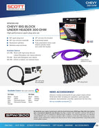 Street Performance Fiberglass Sleeved Spark Plug Wire Set for Big Block Chevy - #SPW300-PS-416