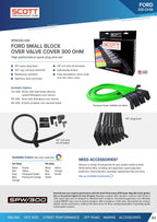 Street Performance Silicone Sleeved Spark Plug Wire Set for Windsor Small Block Ford - #SPW300-CH-426