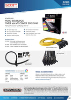 Street Performance Fiberglass Sleeved Spark Plug Wire Set for Big Block Ford - #SPW300-PS-429