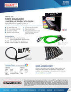 Street Performance Silicone Sleeved Spark Plug Wire Set for Big Block Ford - #SPW300-CH-430