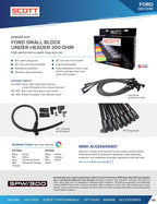 Street Performance Silicone Sleeved Spark Plug Wire Set for Windsor Small Block Ford 351 - #SPW300-CH-439