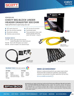 Street Performance Silicone Sleeved Spark Plug Wire Set for Big Block Chevy - #SPW300-CH-516