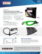 Street Performance Silicone Sleeved Spark Plug Wire Set for Big Block Ford - #SPW300-CH-530